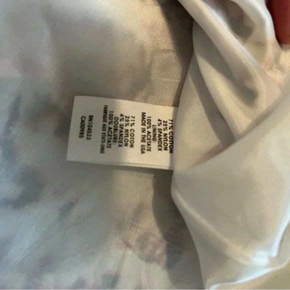 Nanette Lepore White Black Pink Abstract Floral Sheath Dress Pleated Size 2 NWOT - Picture 5 of 8